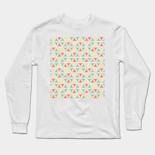 colorful sacred geometry pattern Long Sleeve T-Shirt